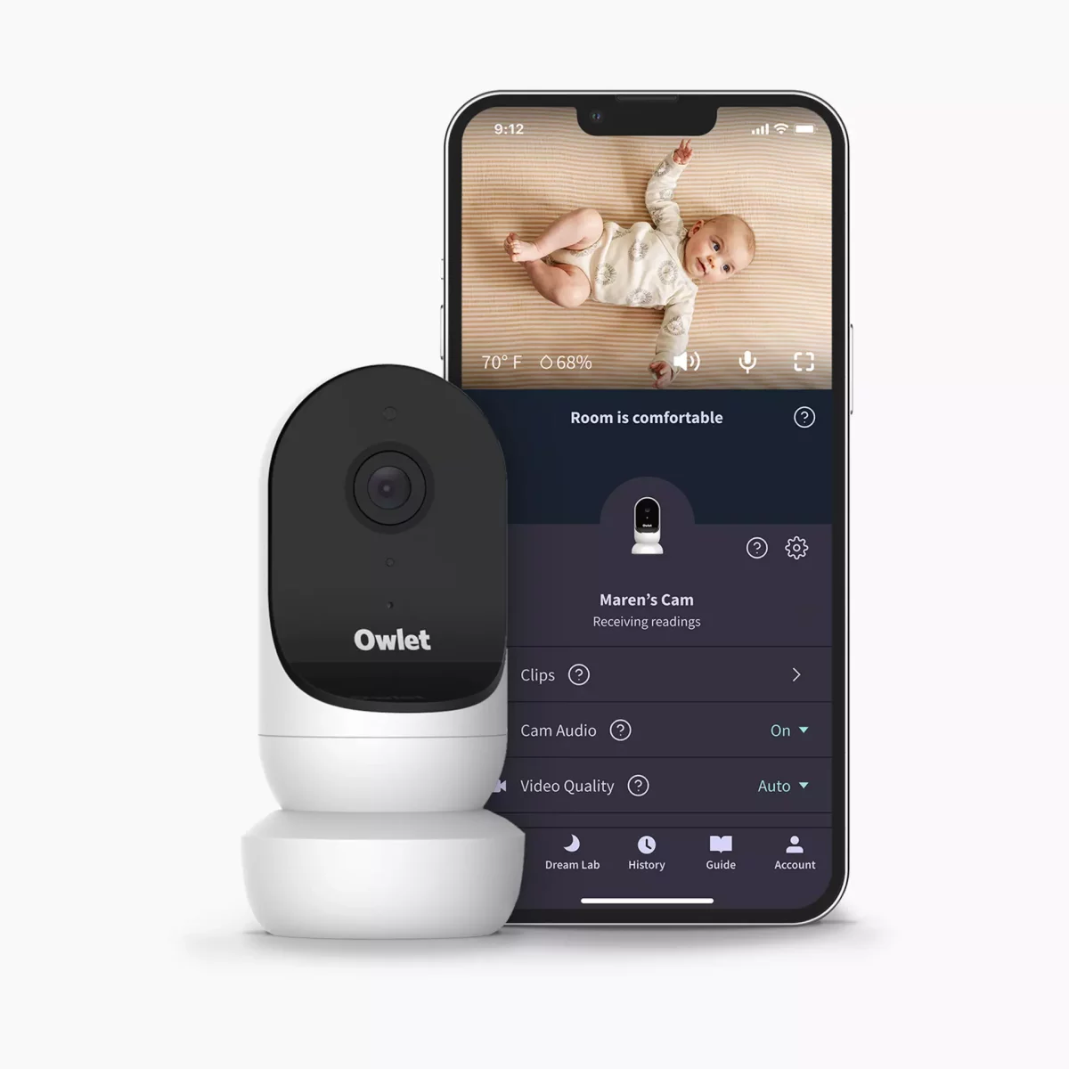 Babyphone owlet cam 2 et son application mobile