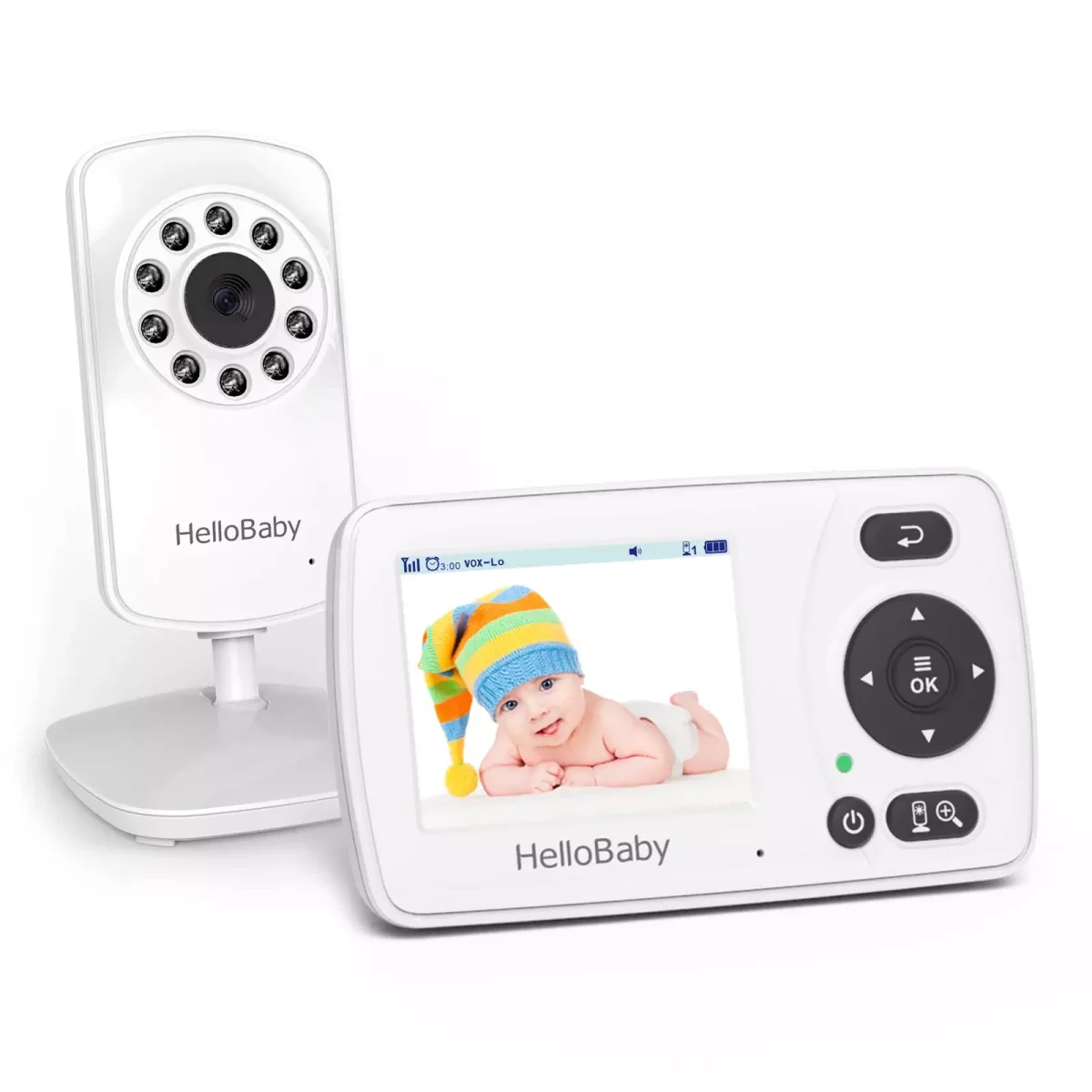 HelloBaby Babyphone Caméra Moniteur vidéo pour bébé avec caméra et